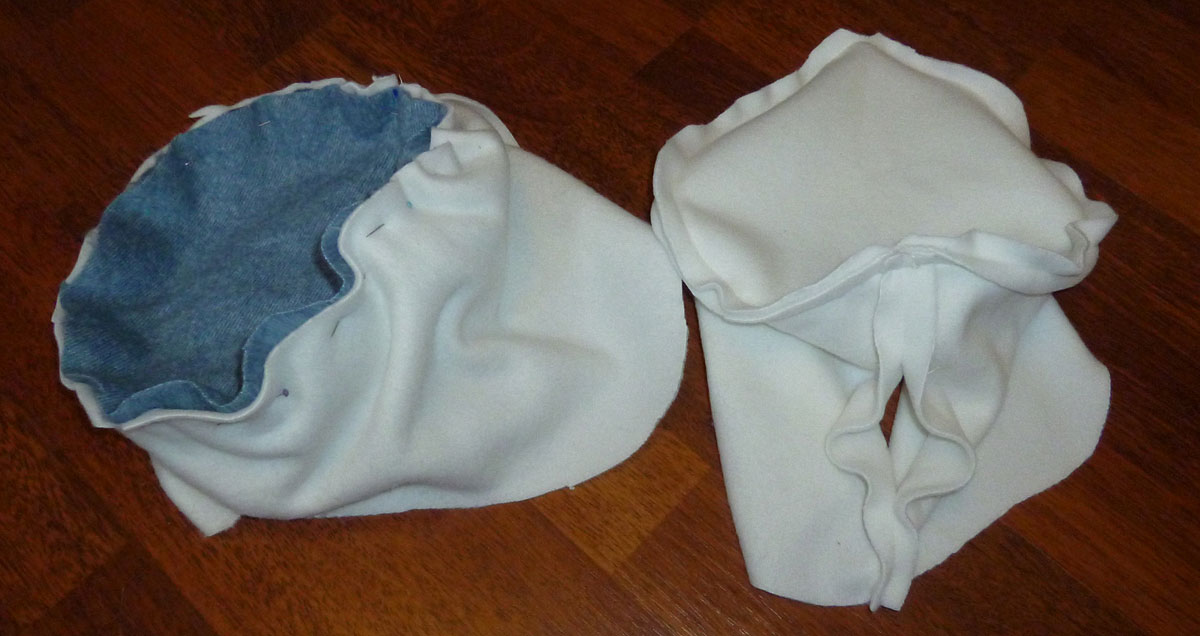 Hutdeckel einnähen Huttdeckel einnähen